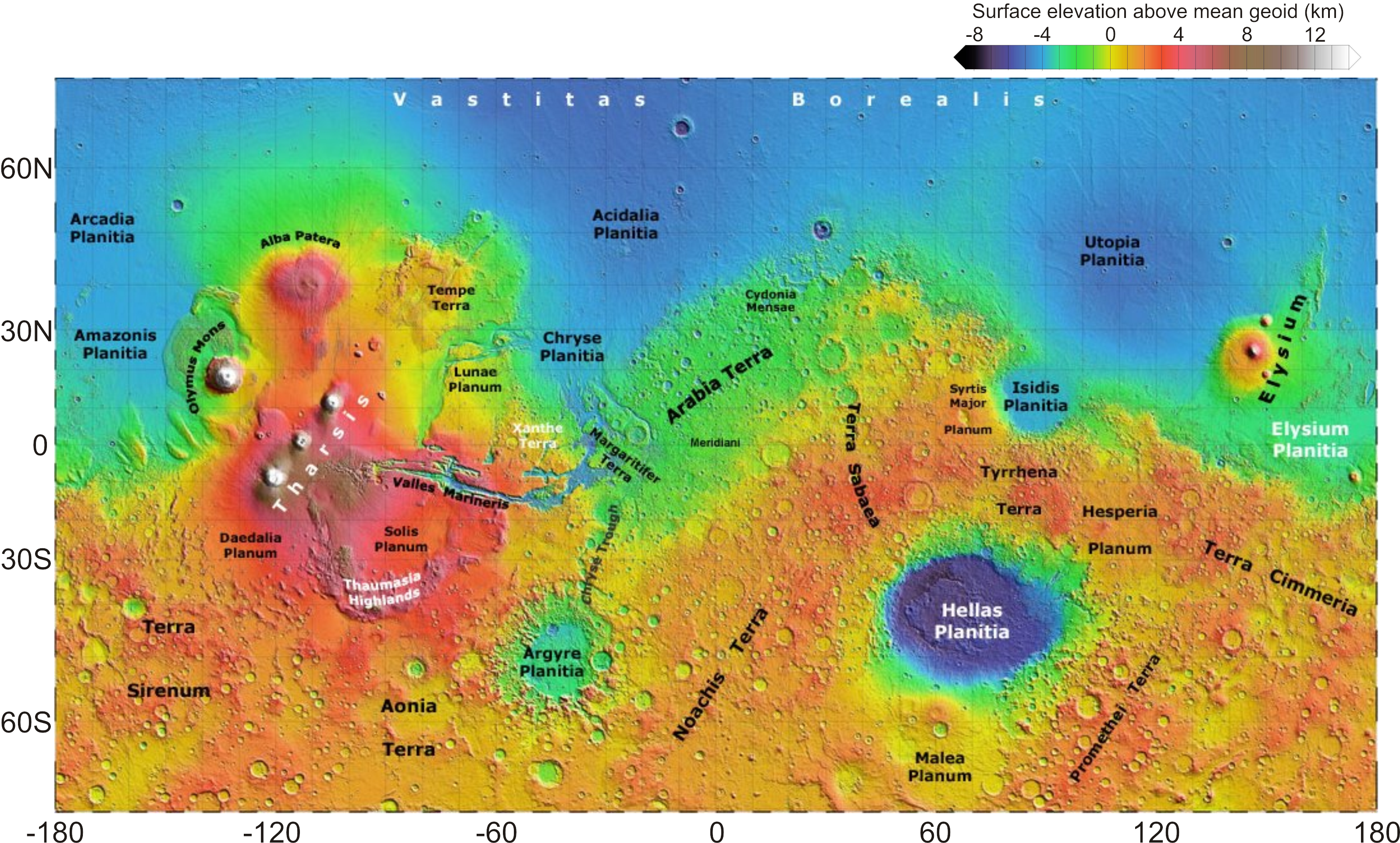 Карта марса на русском. Топографическая карта Марса. Карта высот Марса. Марс карта поверхности. Интерактивная карта Марса.
